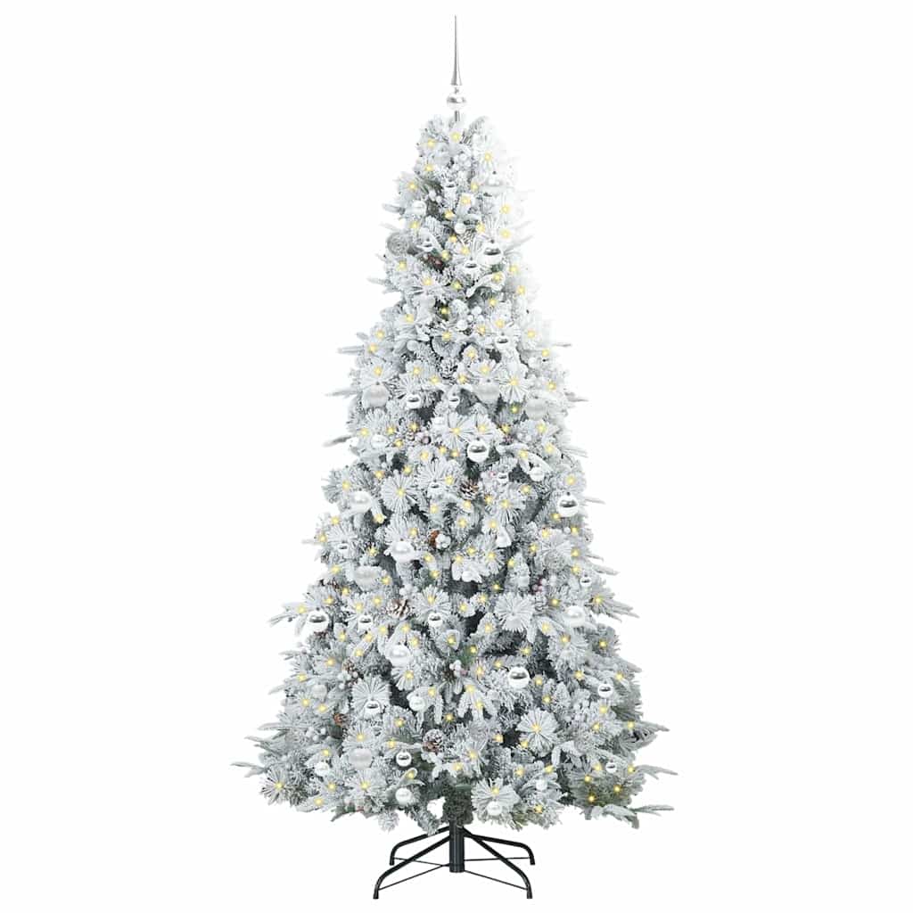 Artificial Hinged Christmas Tree Green 210 cm PE and PVC