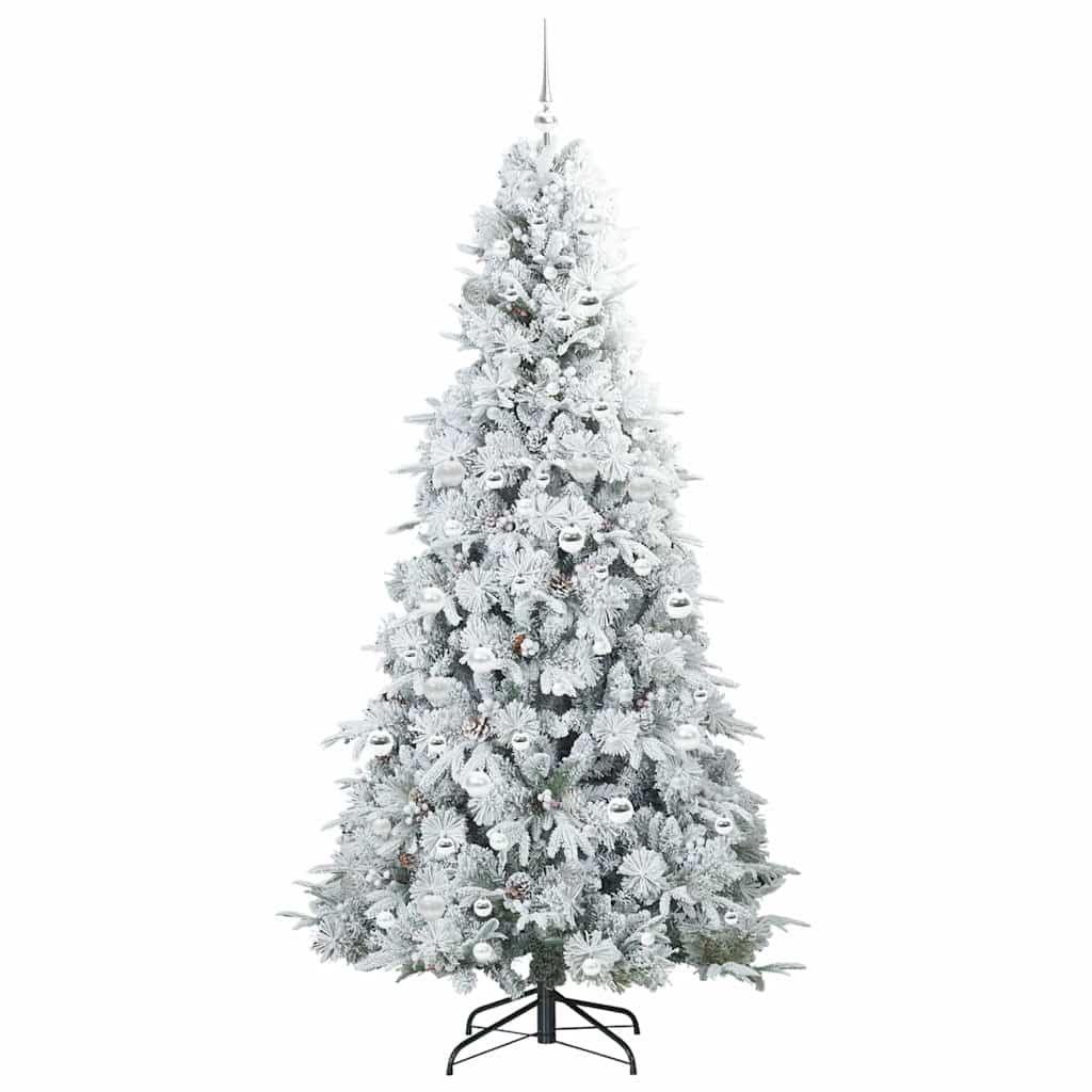 Artificial Hinged Christmas Tree Green 210 cm PE and PVC