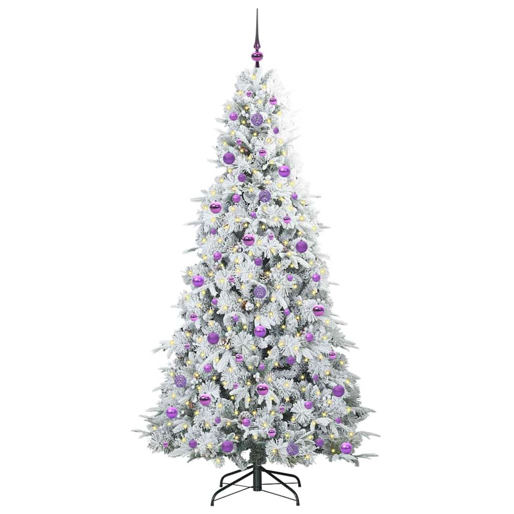 Artificial Hinged Christmas Tree Green 210 cm PE and PVC