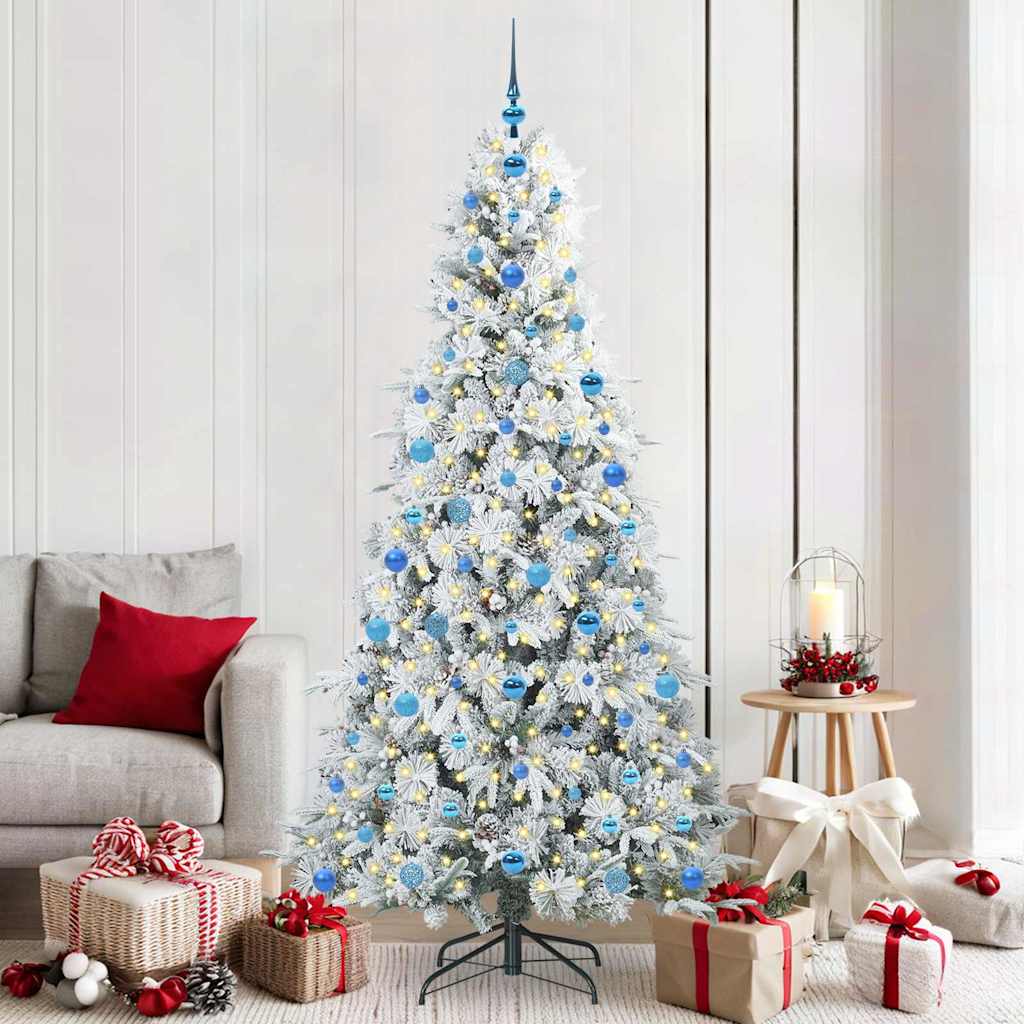 Artificial Hinged Christmas Tree Green 210 cm PE and PVC