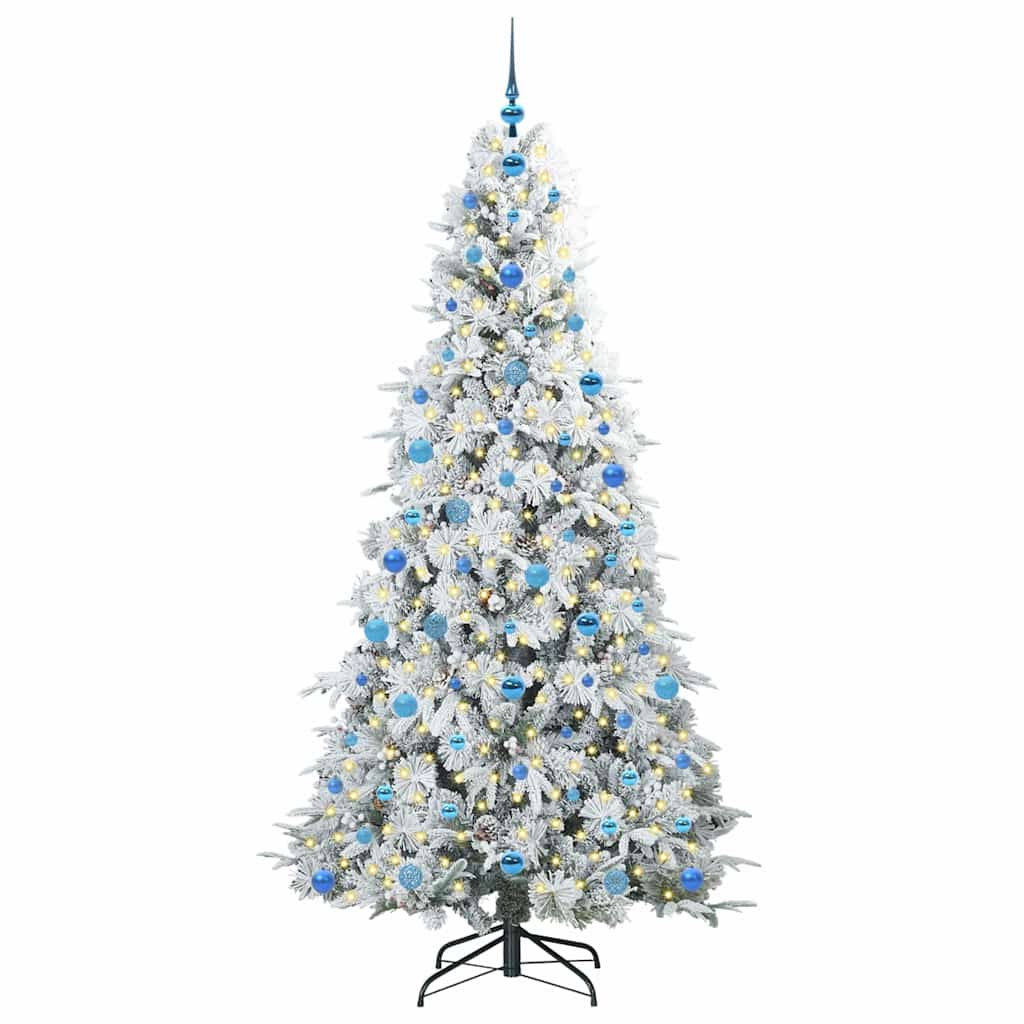 Artificial Hinged Christmas Tree Green 210 cm PE and PVC