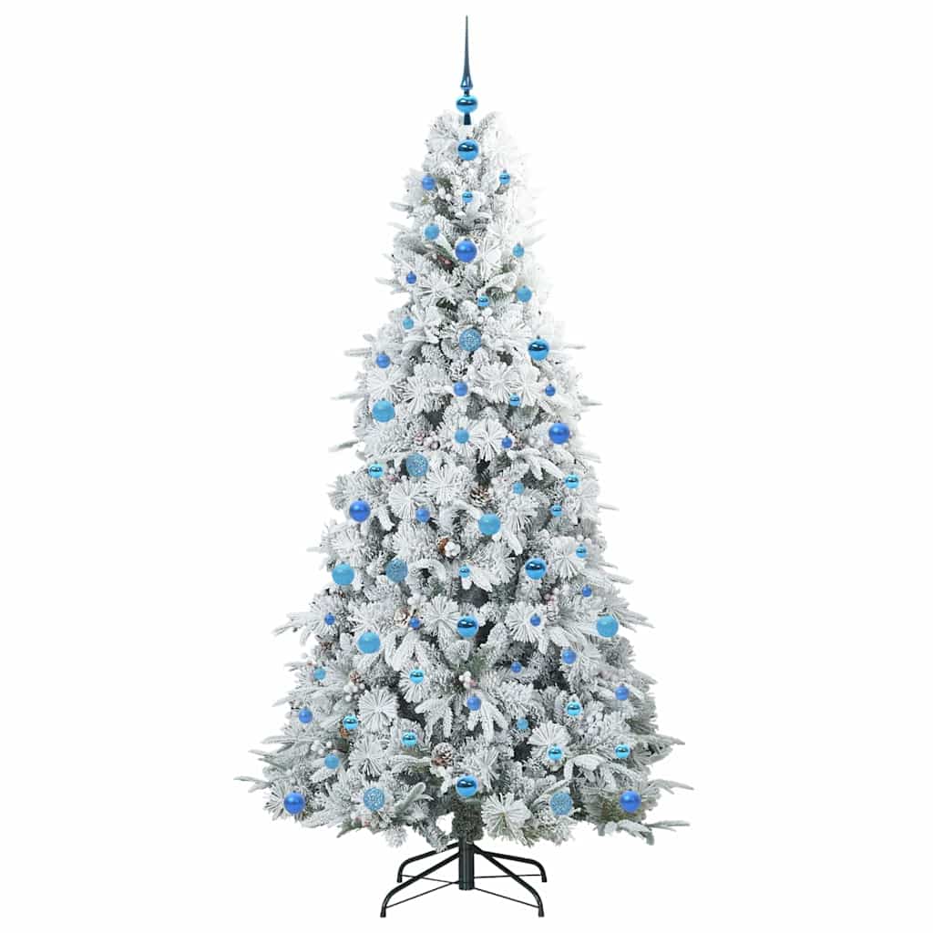 Artificial Hinged Christmas Tree Green 210 cm PE and PVC