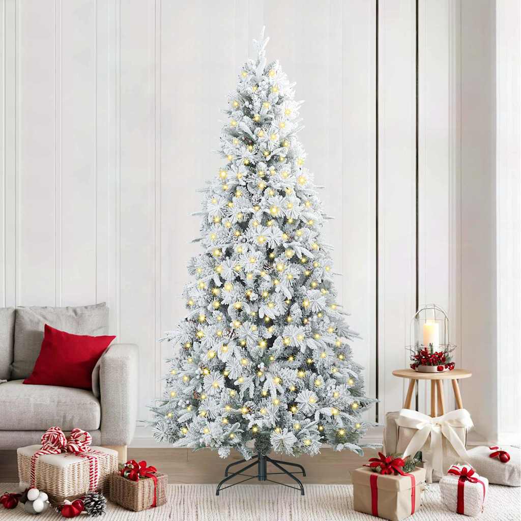 Artificial Hinged Christmas Tree Green 240 cm PE and PVC