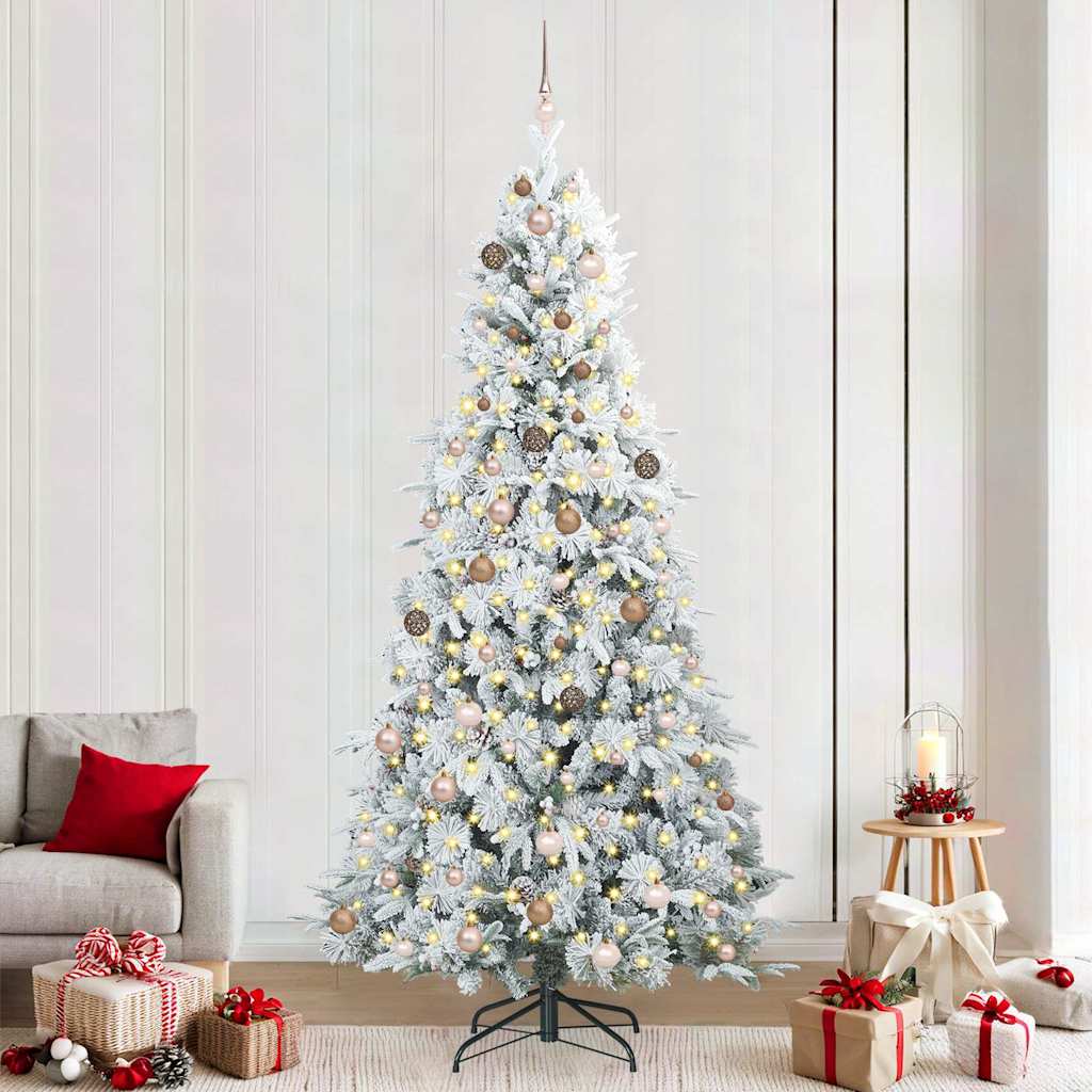 Artificial Hinged Christmas Tree Green 240 cm PE and PVC