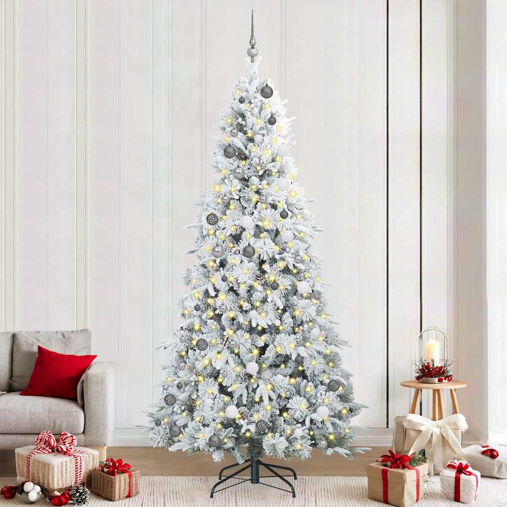 Artificial Hinged Christmas Tree Green 240 cm PE and PVC