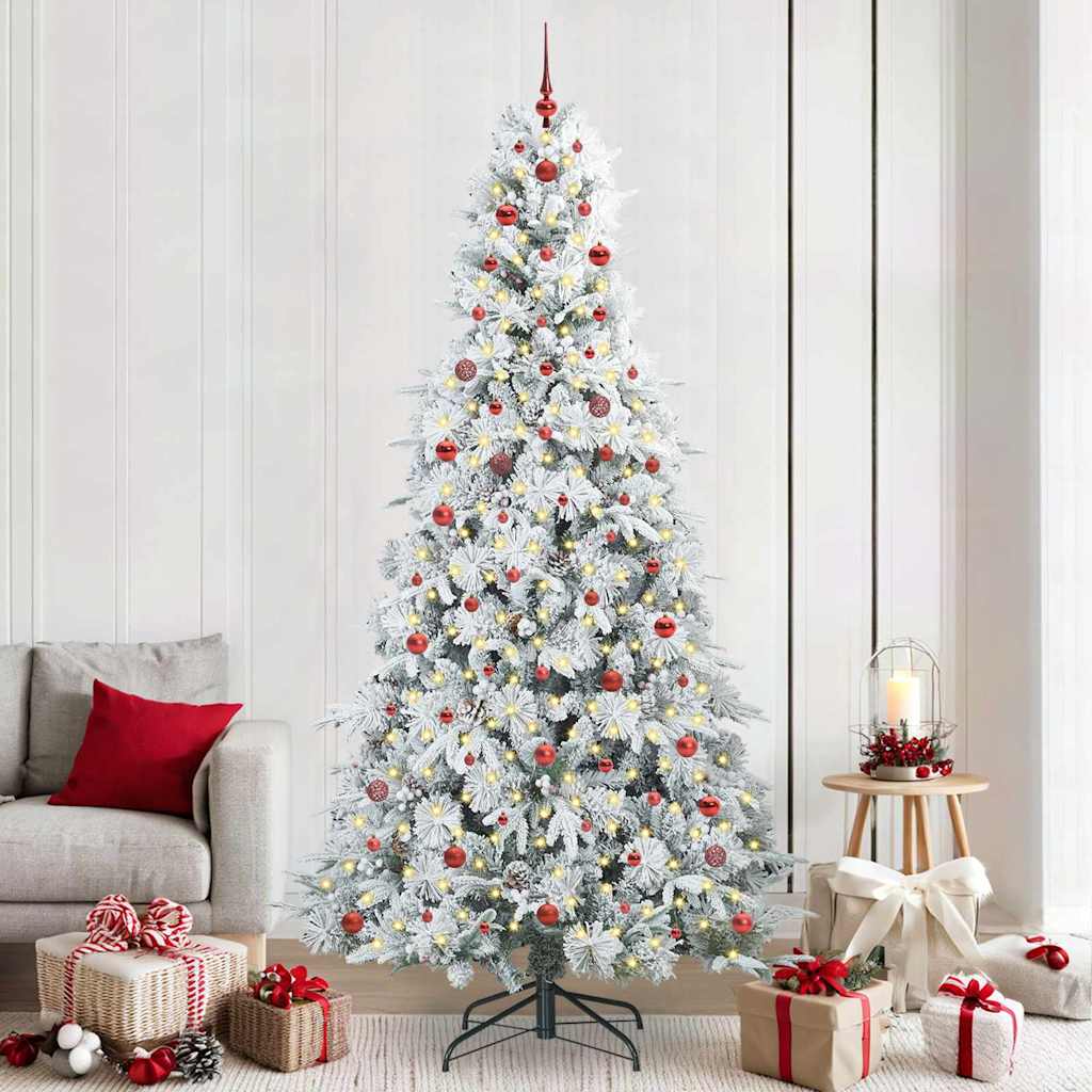 Artificial Hinged Christmas Tree Green 240 cm PE and PVC