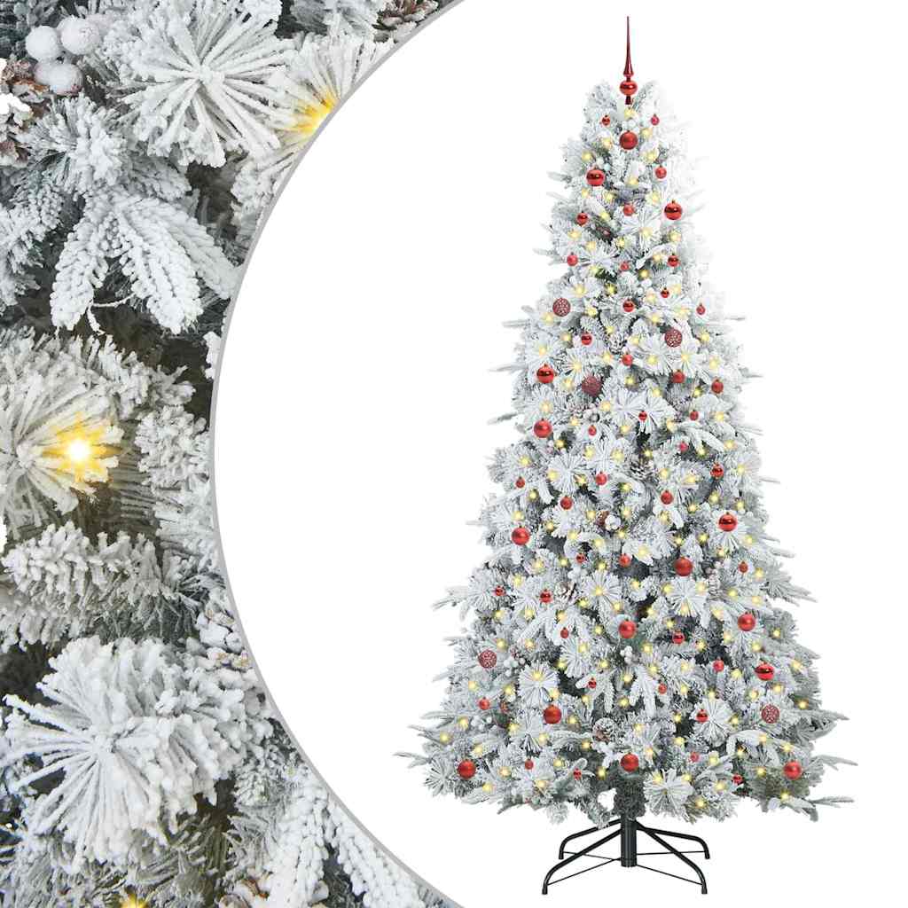 Artificial Hinged Christmas Tree Green 240 cm PE and PVC