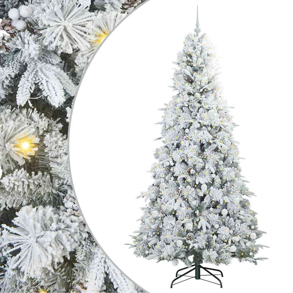 Artificial Hinged Christmas Tree Green 240 cm PE and PVC