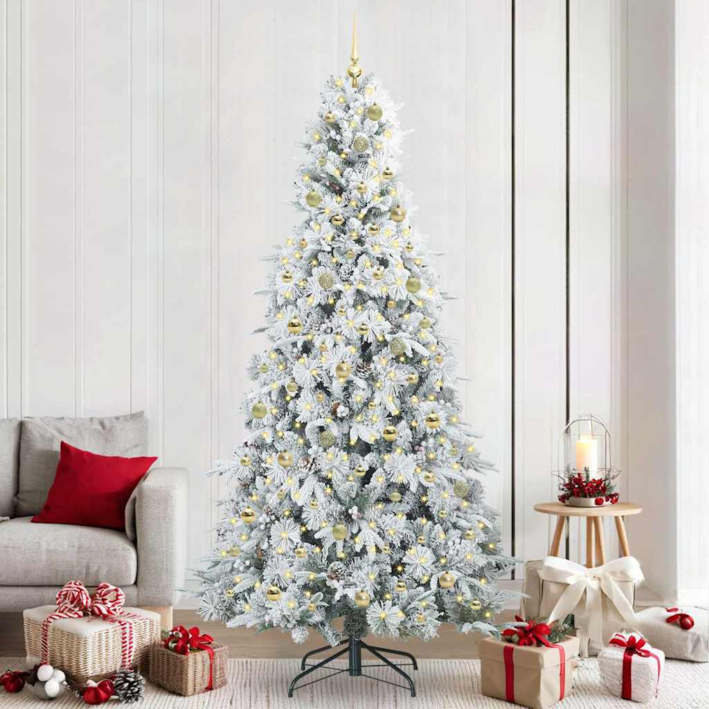 Artificial Hinged Christmas Tree Green 240 cm PE and PVC