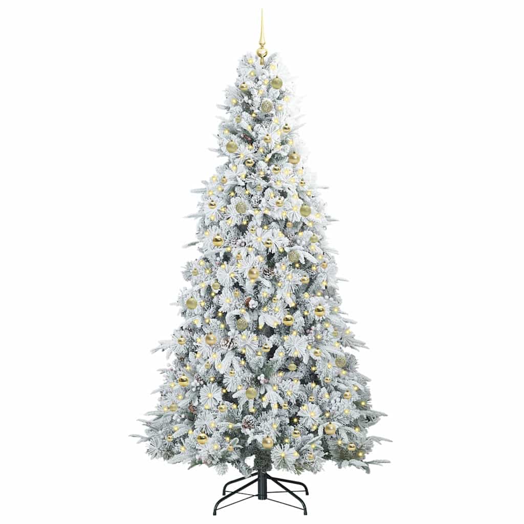 Artificial Hinged Christmas Tree Green 240 cm PE and PVC