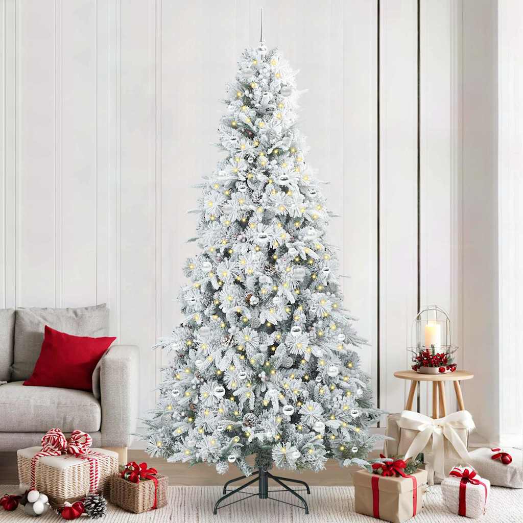 Artificial Hinged Christmas Tree Green 240 cm PE and PVC