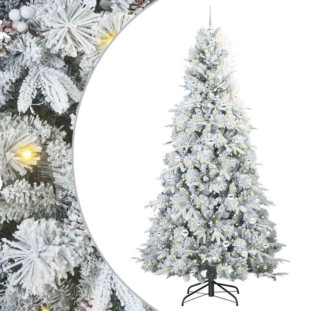 Artificial Hinged Christmas Tree Green 240 cm PE and PVC