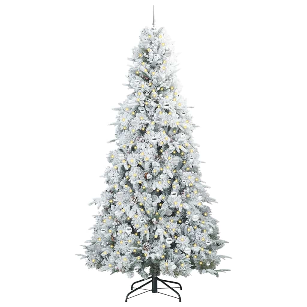Artificial Hinged Christmas Tree Green 240 cm PE and PVC