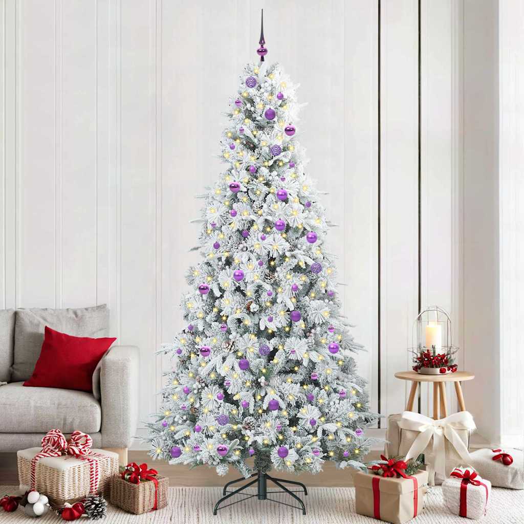 Artificial Hinged Christmas Tree Green 240 cm PE and PVC