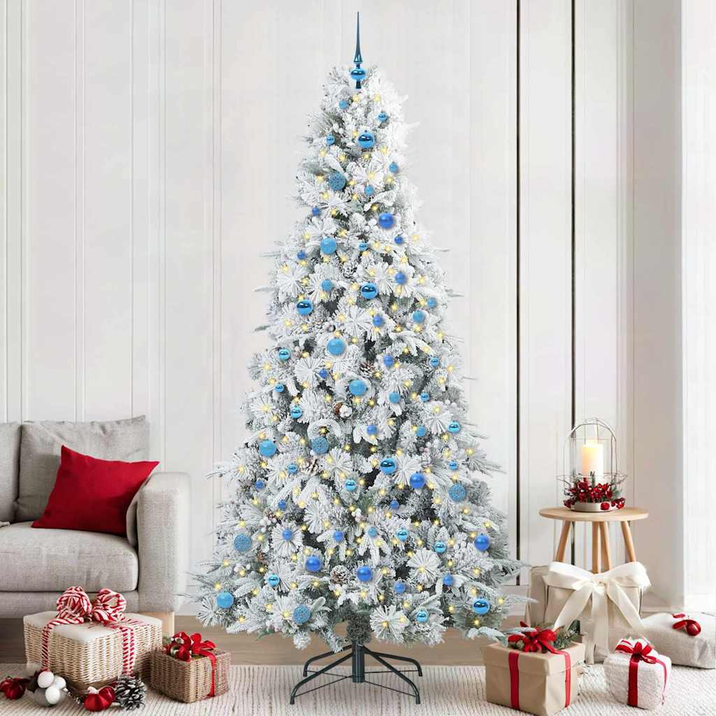 Artificial Hinged Christmas Tree Green 240 cm PE and PVC