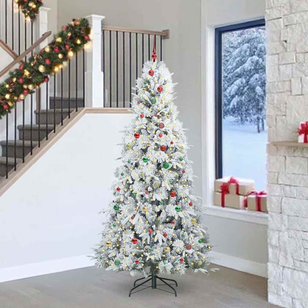 Artificial Hinged Christmas Tree Green 240 cm PE and PVC