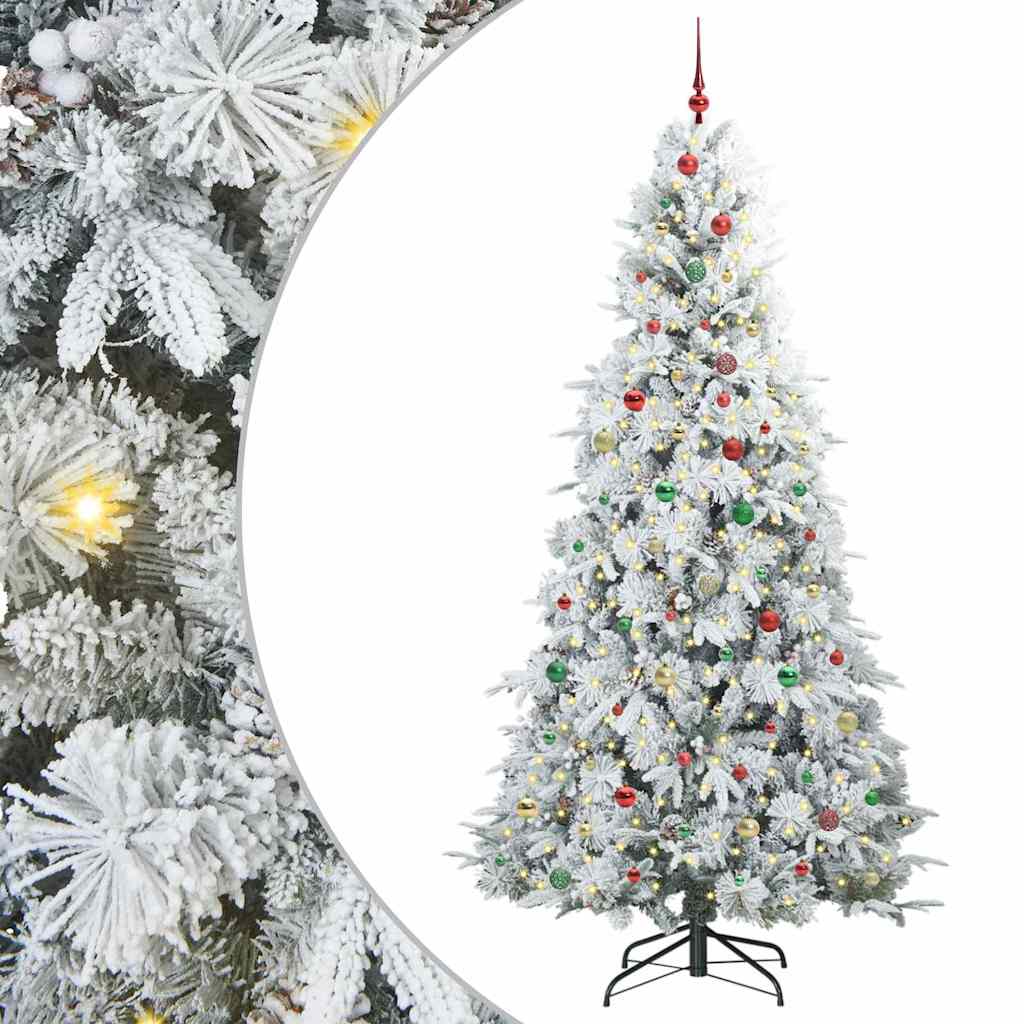 Artificial Hinged Christmas Tree Green 240 cm PE and PVC