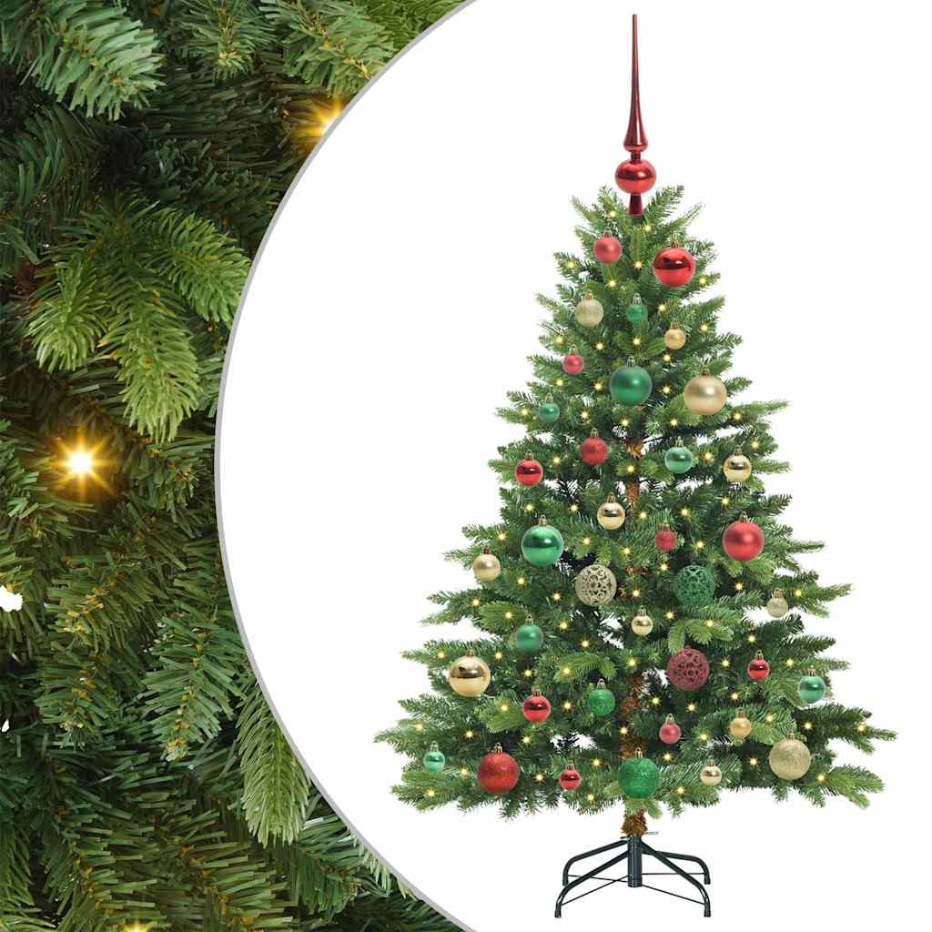 Artificial Christmas Tree with 150 LEDs Green 120 cm PE and PVC