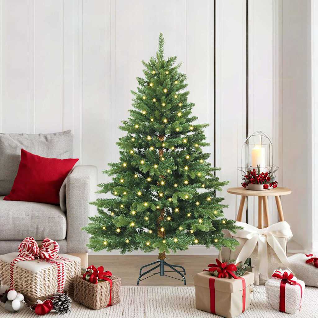 Artificial Christmas Tree with 150 LEDs Green 150 cm PE and PVC
