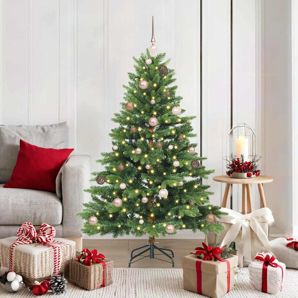 Artificial Christmas Tree with 150 LEDs Green 150 cm PE and PVC