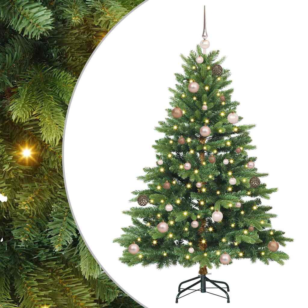 Artificial Christmas Tree with 150 LEDs Green 150 cm PE and PVC