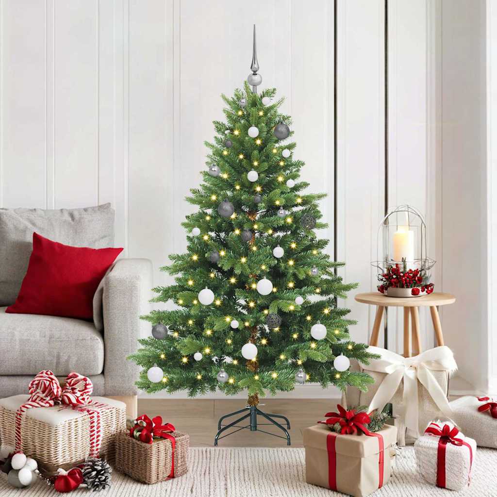 Artificial Christmas Tree with 150 LEDs Green 150 cm PE and PVC