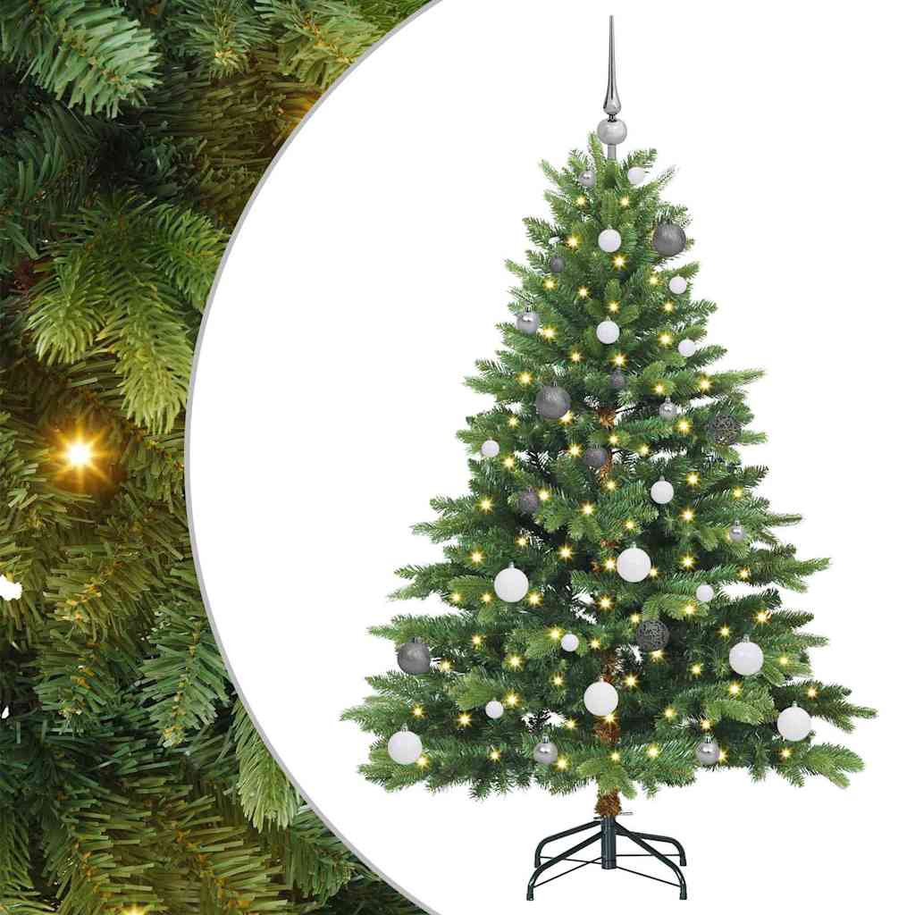 Artificial Christmas Tree with 150 LEDs Green 150 cm PE and PVC