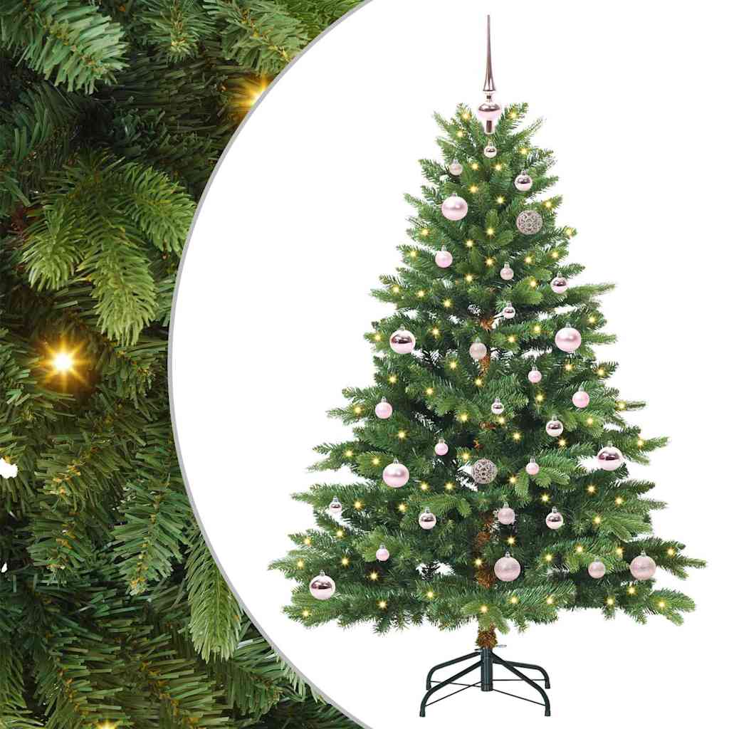 Artificial Christmas Tree with 150 LEDs Green 150 cm PE and PVC