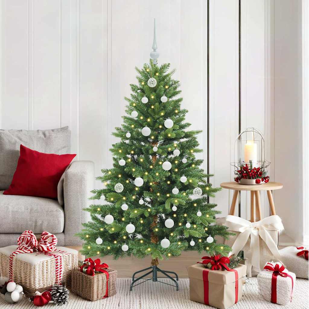 Artificial Christmas Tree with 150 LEDs Green 150 cm PE and PVC