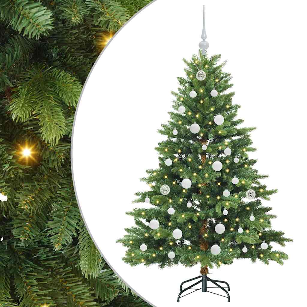 Artificial Christmas Tree with 150 LEDs Green 150 cm PE and PVC