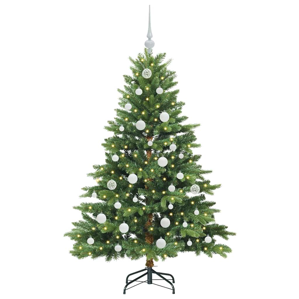 Artificial Christmas Tree with 150 LEDs Green 150 cm PE and PVC