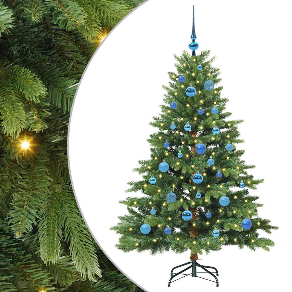 Artificial Christmas Tree with 150 LEDs Green 150 cm PE and PVC