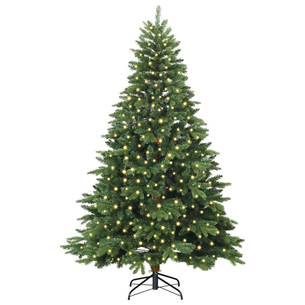 Artificial Christmas Tree with 300 LEDs Green 180 cm PE and PVC