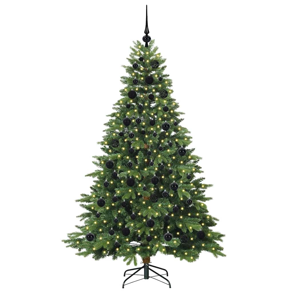 Artificial Christmas Tree with 300 LEDs Green 180 cm PE and PVC