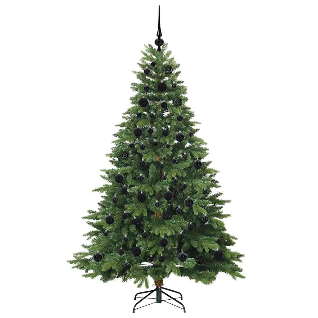 Artificial Christmas Tree with 300 LEDs Green 180 cm PE and PVC