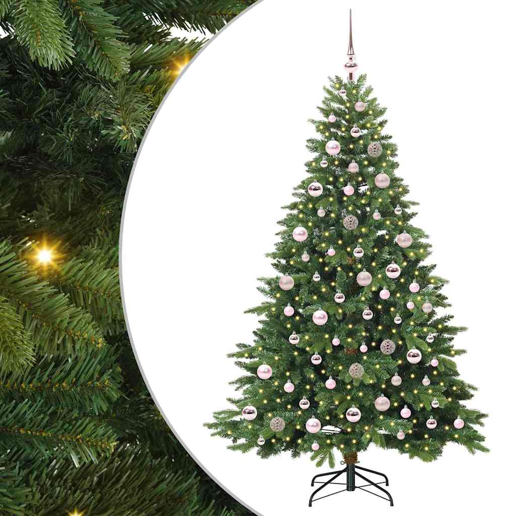 Artificial Christmas Tree with 300 LEDs Green 180 cm PE and PVC