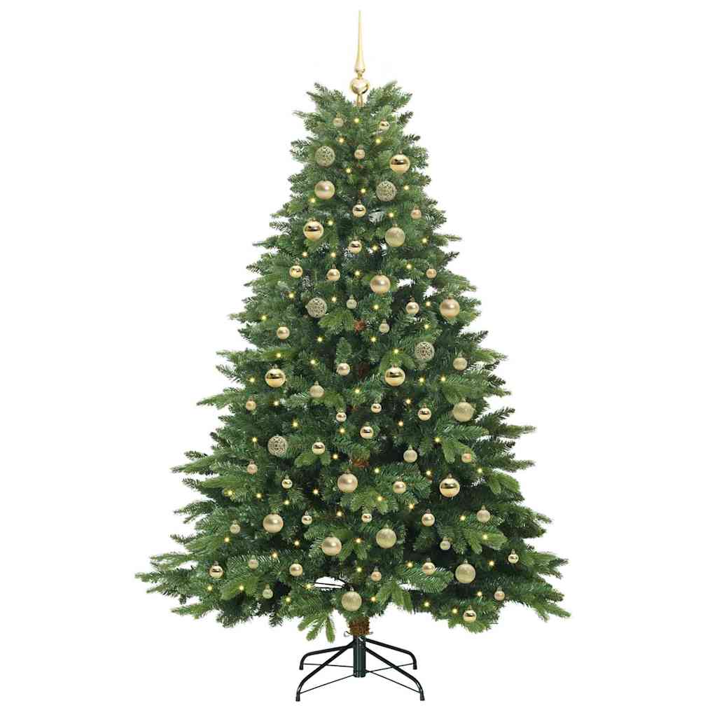 Artificial Christmas Tree with 300 LEDs Green 180 cm PE and PVC