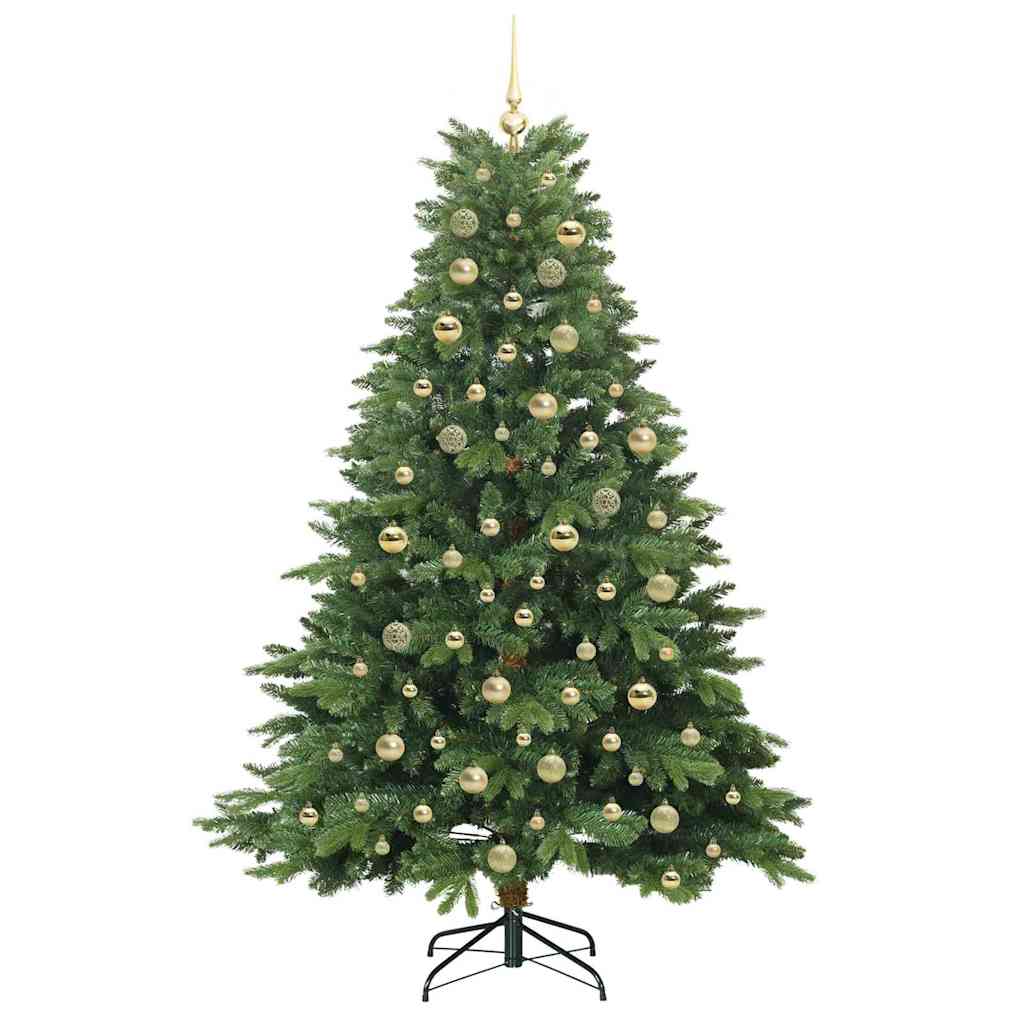 Artificial Christmas Tree with 300 LEDs Green 180 cm PE and PVC