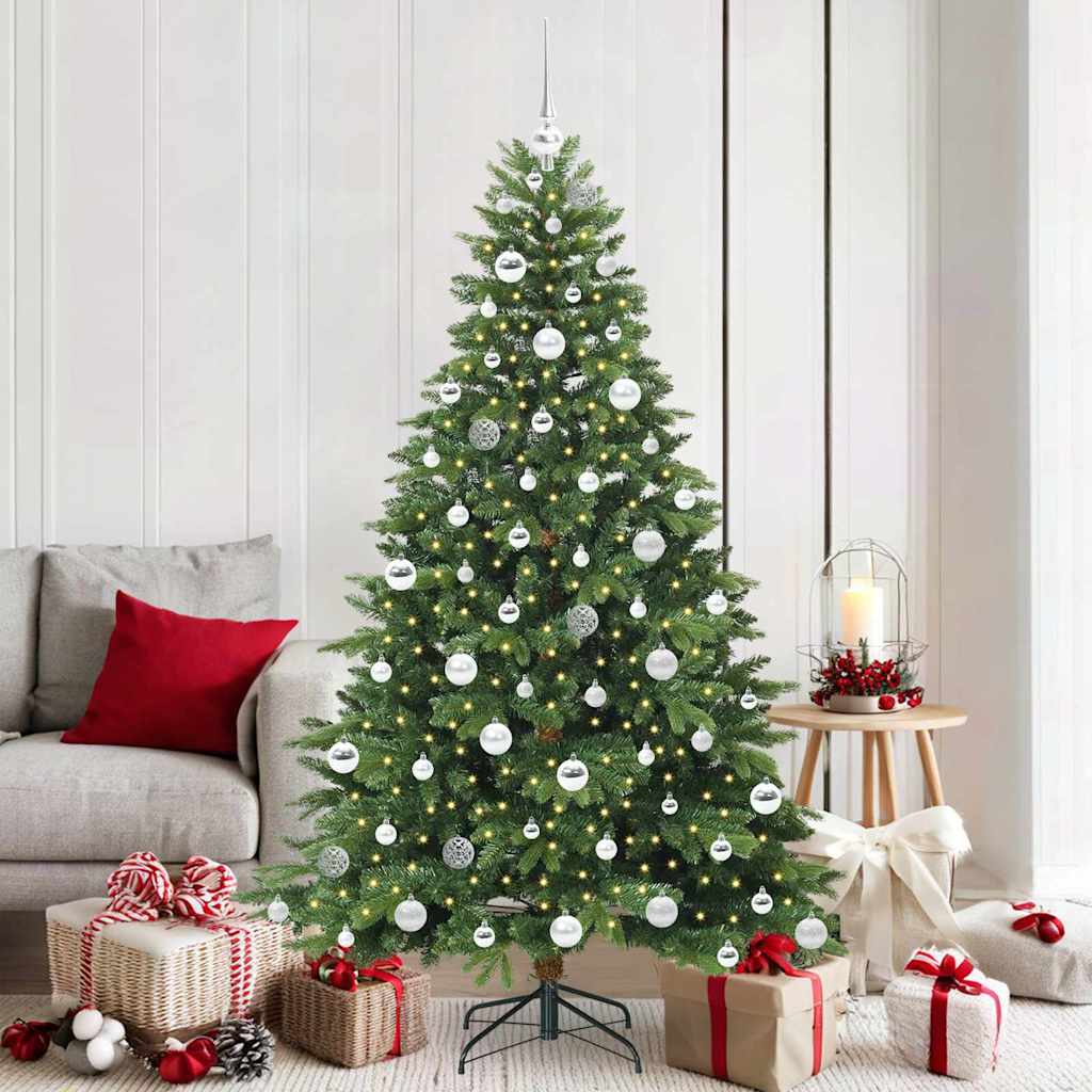 Artificial Christmas Tree with 300 LEDs Green 180 cm PE and PVC