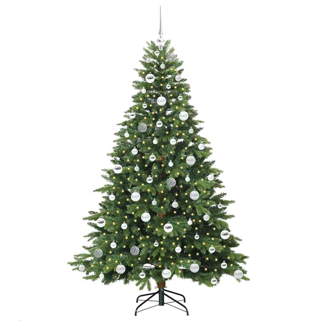 Artificial Christmas Tree with 300 LEDs Green 180 cm PE and PVC