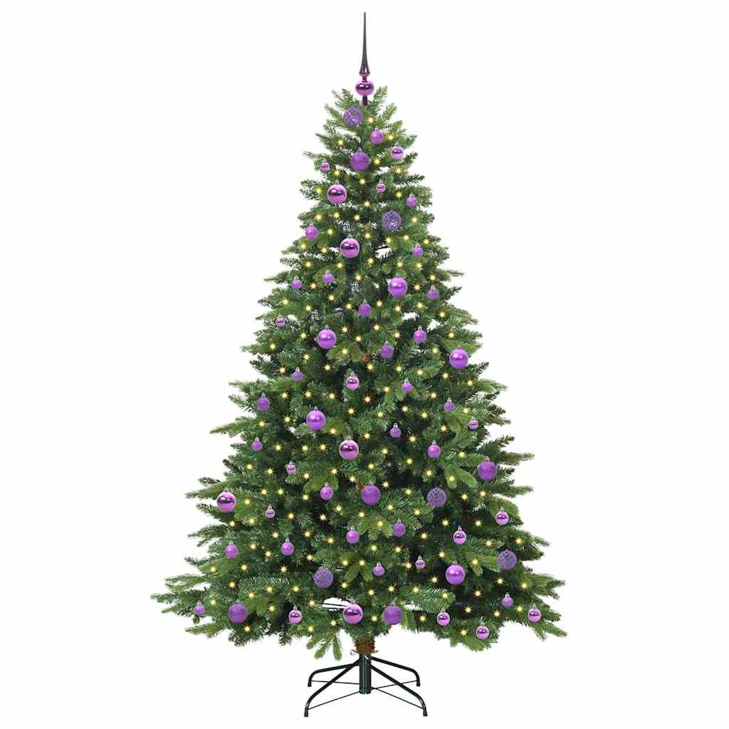 Artificial Christmas Tree with 300 LEDs Green 180 cm PE and PVC