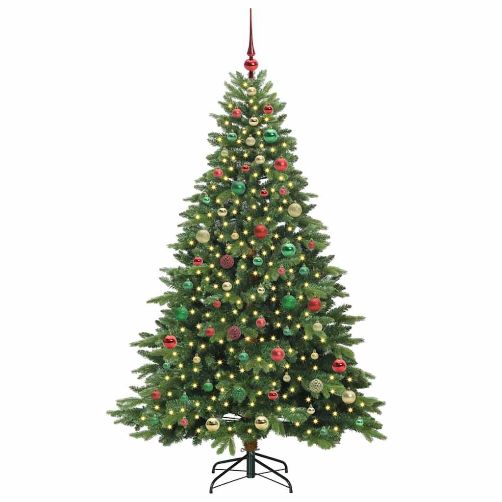 Artificial Christmas Tree with 300 LEDs Green 180 cm PE and PVC