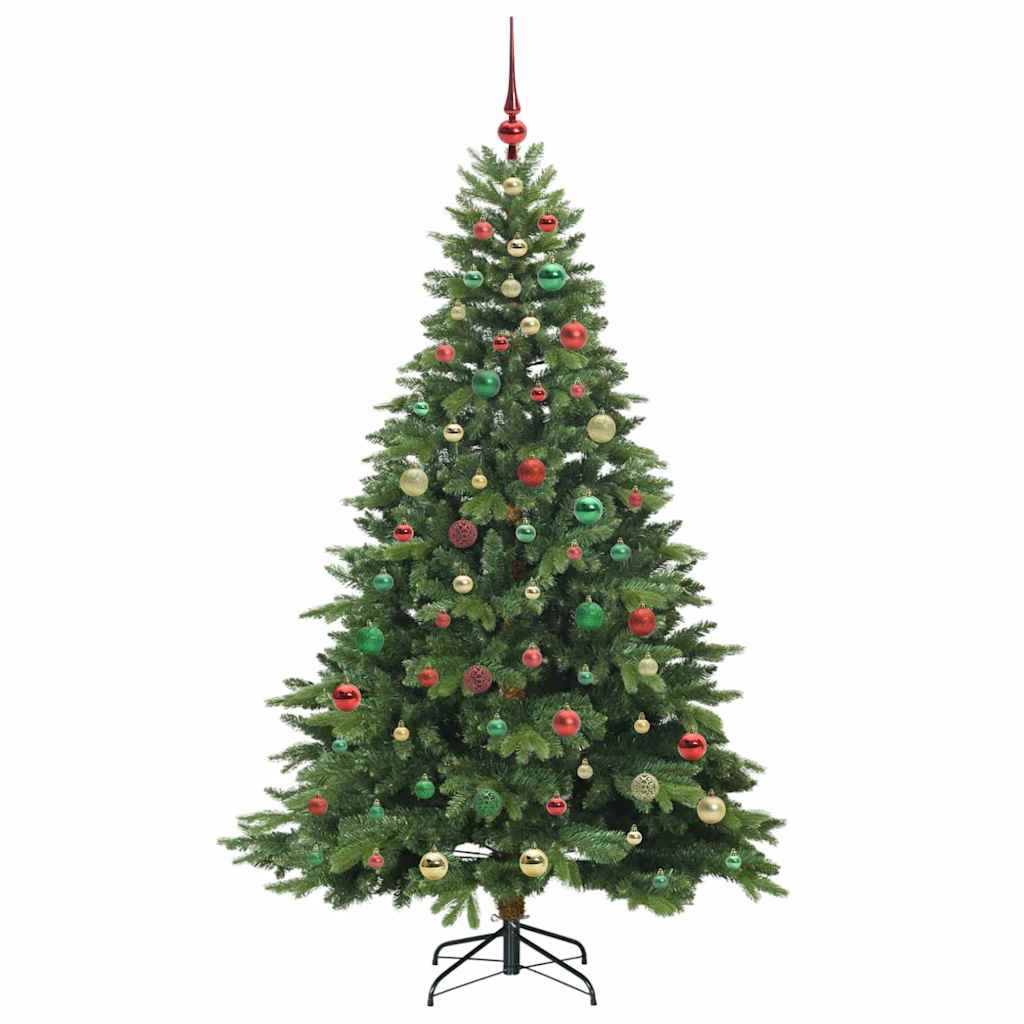 Artificial Christmas Tree with 300 LEDs Green 180 cm PE and PVC