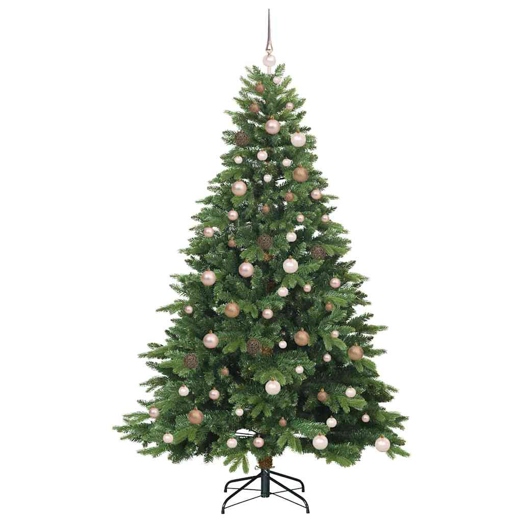 Artificial Christmas Tree with 300 LEDs Green 210 cm PE and PVC