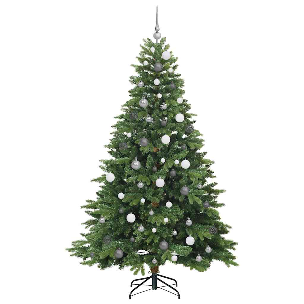 Artificial Christmas Tree with 300 LEDs Green 210 cm PE and PVC