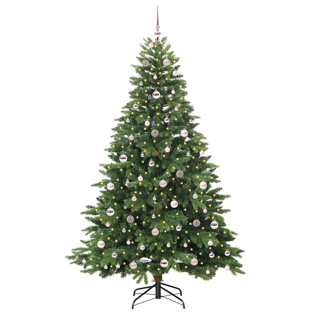 Artificial Christmas Tree with 300 LEDs Green 210 cm PE and PVC