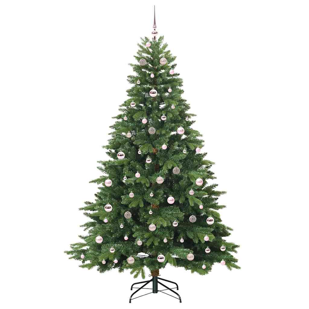 Artificial Christmas Tree with 300 LEDs Green 210 cm PE and PVC