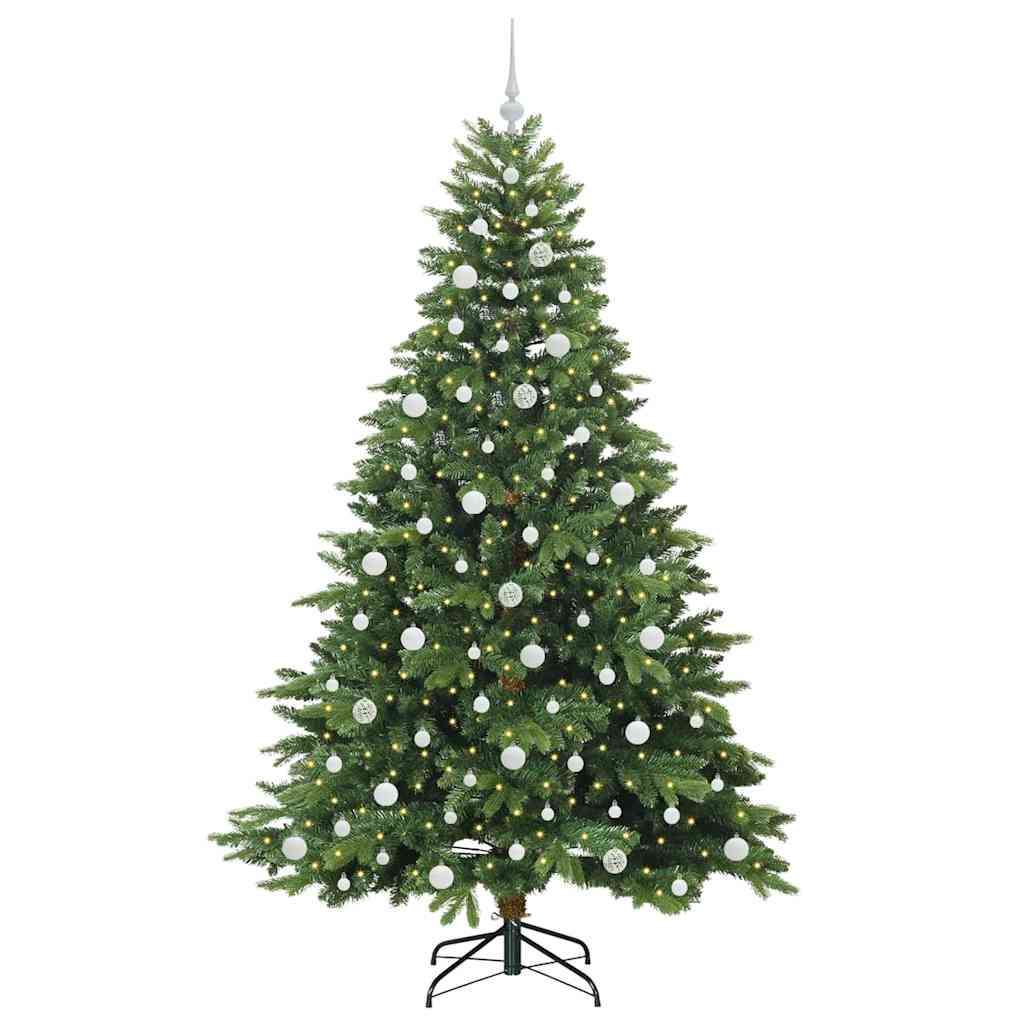 Artificial Christmas Tree with 300 LEDs Green 210 cm PE and PVC