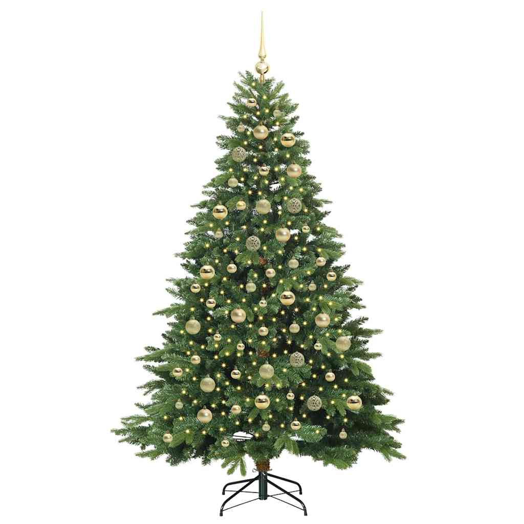 Artificial Christmas Tree with 300 LEDs Green 210 cm PE and PVC