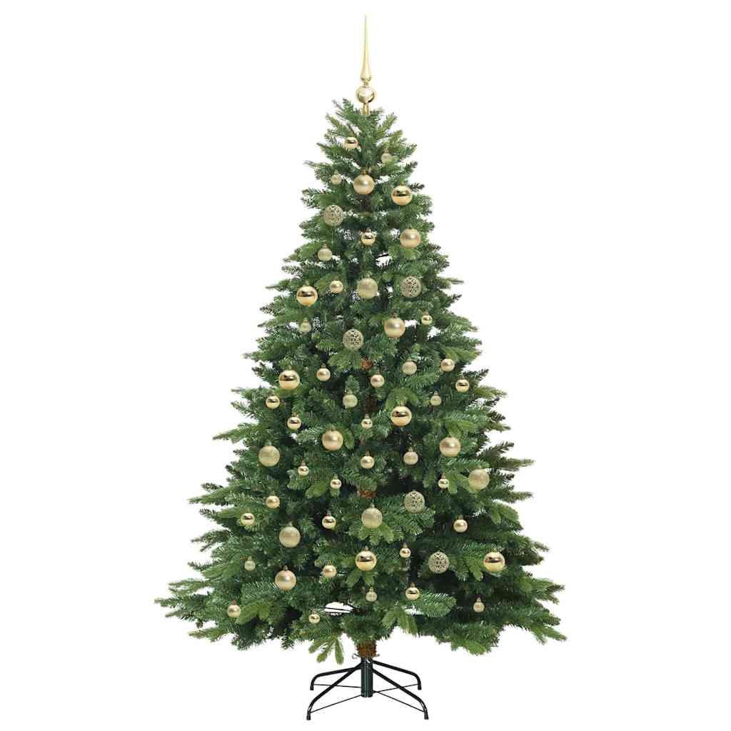 Artificial Christmas Tree with 300 LEDs Green 210 cm PE and PVC